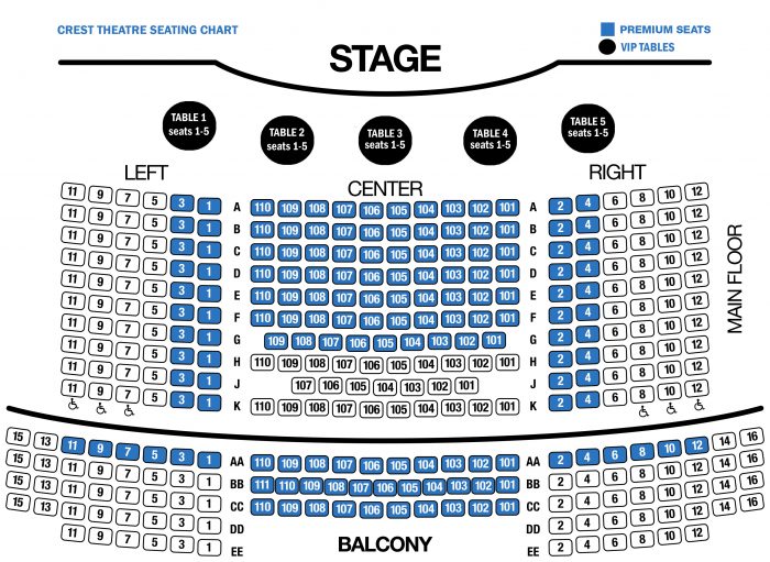 Jackson Theater Santa Rosa Seating Chart